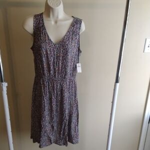 Old Navy Multicolor Floral V-Neck Midi Dress